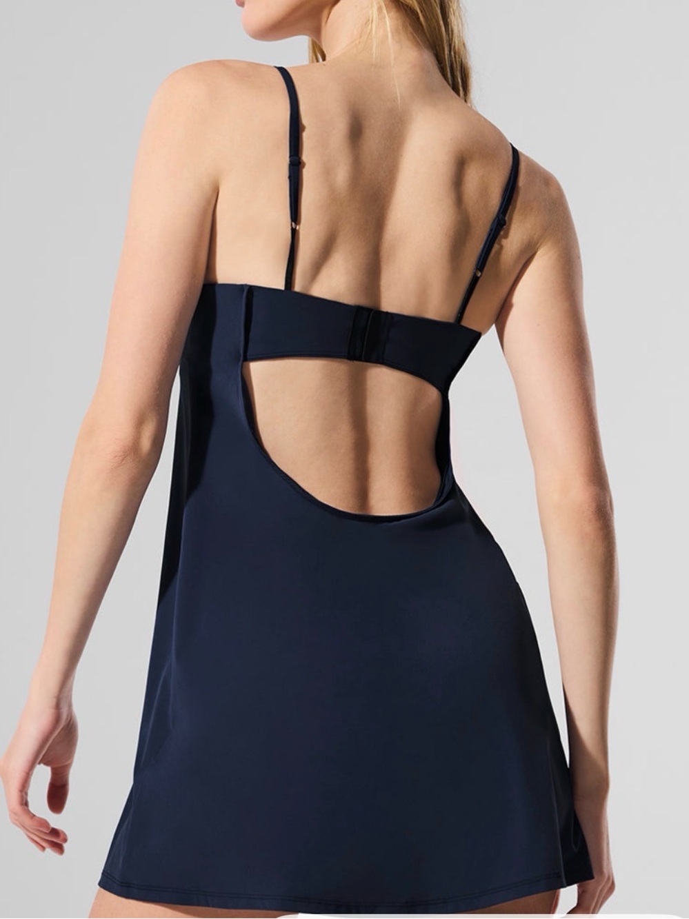 Alo Breezy Tennis Dress in Navy - Picture 2 of 4